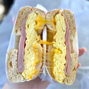 Bagel and Donut Basket - ham, egg and cheese brekkie bagel! :D - Donuts Near Me - San Jose, California Bagel and Donut Basket - ham, egg and cheese brekkie bagel! :D - Donuts Near Me - San Jose, California