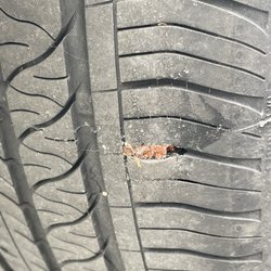 San Mateo Tire & Brake - Tire plug applied