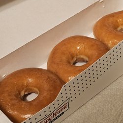 Krispy Kreme - The box of 3 Donuts I received from Krispy Kreme on my birthday. They were so fresh and soft.