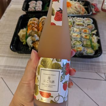 Bamboo Ya - Strawberry sake and sushi rolls - Sushi Bars Near Me - Forest Hills, New York