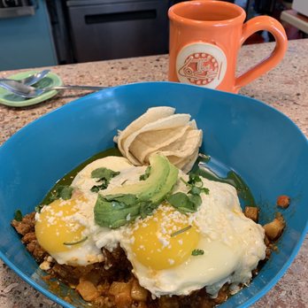 The Local - Chorizo bowl and house coffee - good choices! The chorizo is not too spicy (I'm not a huge spice fan). Awesome spot- recommend! - American Near Me - Prescott, Arizona