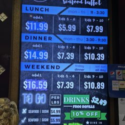 Las Vegas Seafood Buffet - Menu