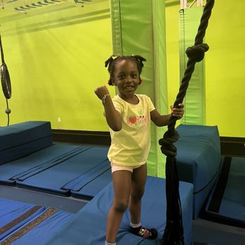 Jumping World - SW Houston - Look at her muscles - Arcades Near Me - Houston, Texas