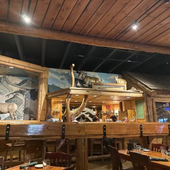 Gun Barrel Steak and Game House - Jackson Hole style inside the restaurant. - Steakhouses Near Me - Jackson, Wyoming Gun Barrel Steak and Game House - Jackson Hole style inside the restaurant. - Steakhouses Near Me - Jackson, Wyoming