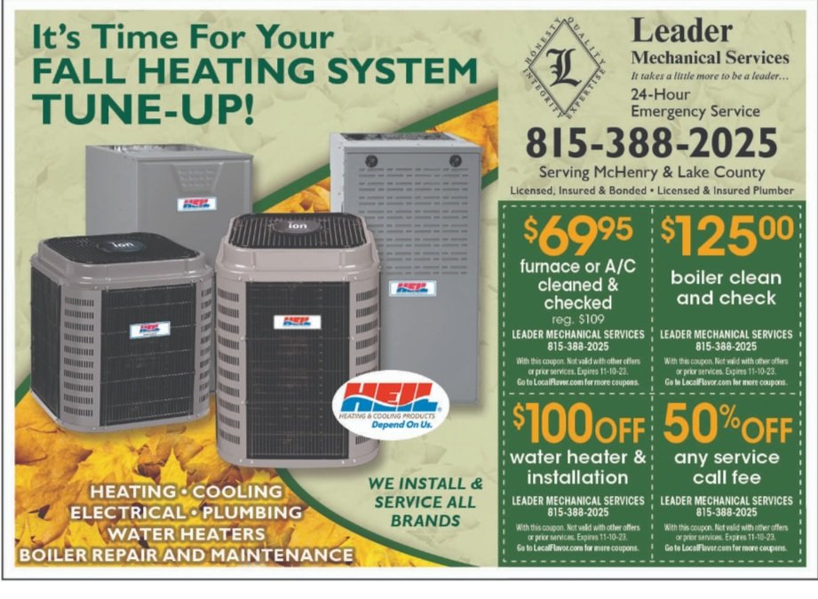 Slide of Leader Mechanical Services