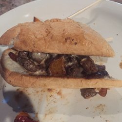 Legends Pub - Half of my steak sandwich.