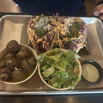 Picanha Steak Restaurant - Picanha and Pork Belly tacos, garlic mushroom and caesar salad - Steakhouses Near Me - Las Vegas, Nevada