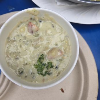 Salty Girls - Sequim Seafood - Clam chowdah.  More clams than chowdah, which is exactly what you need. - Seafood Near Me - Sequim, Washington