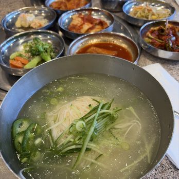 Kote Dae Ji Korean BBQ - One of my favorite dishes (Cold noodle) - Korean Near Me - La Mirada, California Kote Dae Ji Korean BBQ - One of my favorite dishes (Cold noodle) - Korean Near Me - La Mirada, California