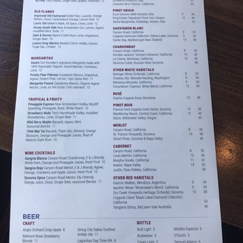 Reef Special Events - Drink menu - Seafood Near Me - Long Beach, California Reef Special Events - Drink menu - Seafood Near Me - Long Beach, California