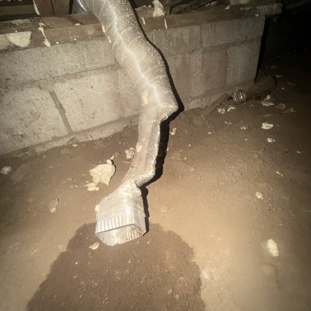 Precision Air Duct Cleaning - Crushed tube under the house - Air Duct Cleaning Near Me - Burbank, California