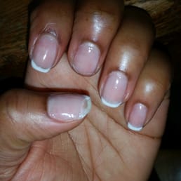 French gel after one week. French gel after one week.