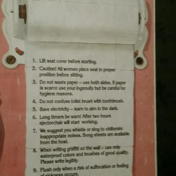 Our Town Grille - Bathroom rules lol - American Near Me - Malverne, New York Our Town Grille - Bathroom rules lol - American Near Me - Malverne, New York