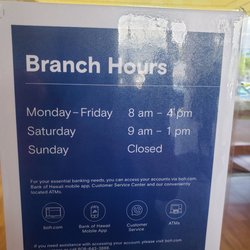 Bank of Hawaii - Business Hours
