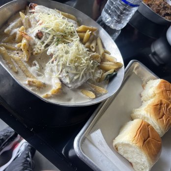 Tastee Spoon - Jerk Salmon Pasta - Caribbean Near Me - Dunwoody, Georgia Tastee Spoon - Jerk Salmon Pasta - Caribbean Near Me - Dunwoody, Georgia