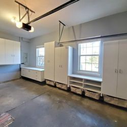 Closet Concepts - Garage cabinets with baskets