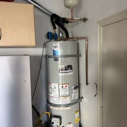 Express Water Heaters & Plumbing - Water Heater Replacement, Fully Up To Code. (With water heater drain pan)