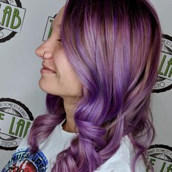 The Lab Hair Studio - Woman's Haircut with Amethyst and Mauve Color Melt compliments of Megan G., Stylist. Come Vibe with Her Today!