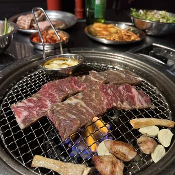 Dae Sung Ro Korean BBQ - Marinated short rib and some pork jowl - Barbeque Near Me - Los Angeles, California Dae Sung Ro Korean BBQ - Marinated short rib and some pork jowl - Barbeque Near Me - Los Angeles, California