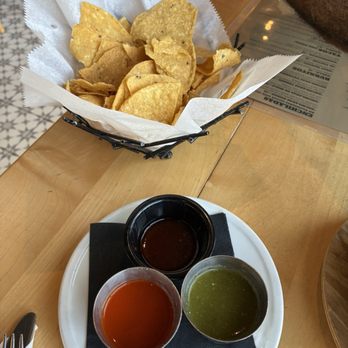 Okay Maguey - Chips and varied salsas...not a hit with me but that doesn't mean they aren't good. Try them! - Tacos Near Me - Phoenix, Arizona Okay Maguey - Chips and varied salsas...not a hit with me but that doesn't mean they aren't good. Try them! - Tacos Near Me - Phoenix, Arizona
