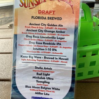 Sunset Grille - Plenty of draft beer. - Seafood Near Me - Saint Augustine, Florida Sunset Grille - Plenty of draft beer. - Seafood Near Me - Saint Augustine, Florida
