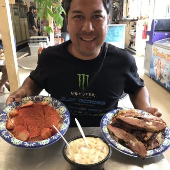 Prunedale Market - 1/2 rack of ribs, corn chowder, and his strawberry & watermelon something. - Barbeque Near Me - Prunedale, California