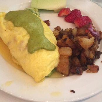 Cappy's Restaurant - Gulf Shrimp & Poblano Cream Omelette - New American Near Me - San Antonio, Texas