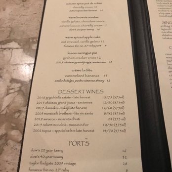 Celadon - Dessert menu and libations. - Seafood Near Me - Napa, California Celadon - Dessert menu and libations. - Seafood Near Me - Napa, California