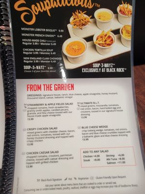 Menu photo 2 Black Rock Bar & Grill Portage, MI