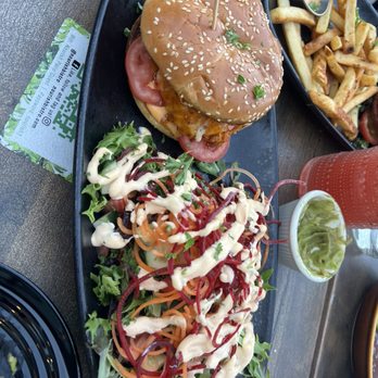 Nourish Bistro - Kimchi burger - Vegan Near Me - Banff, Alberta Nourish Bistro - Kimchi burger - Vegan Near Me - Banff, Alberta