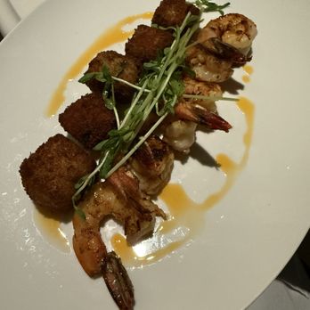 Chemin A La Mer - Seared shrimp with grits tots - French Near Me - New Orleans, Louisiana