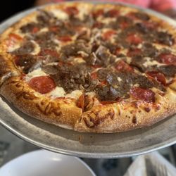 Little Anthony's Pizza - Pepperoni and Sausage Pizza