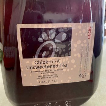 Chick-fil-A - The gallon of unsweet tea appears to look normal - Fast Food Near Me - Surprise, Arizona Chick-fil-A - The gallon of unsweet tea appears to look normal - Fast Food Near Me - Surprise, Arizona