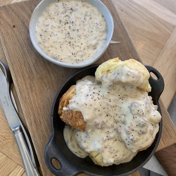 Magnolia Table - Jo's Buttermilk Biscuits with Sausage Gravy (4) - Breakfast & Brunch Near Me - Waco, Texas Magnolia Table - Jo's Buttermilk Biscuits with Sausage Gravy (4) - Breakfast & Brunch Near Me - Waco, Texas