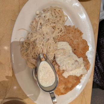 The Cheesecake Factory - Crusted Chicken Romano with extra white cream sauce (dinner portion) - American Near Me - Phoenix, Arizona