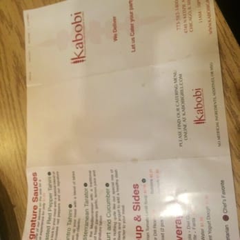 Kabobi Grill - Menu side 1 - Mediterranean Near Me - Chicago, Illinois