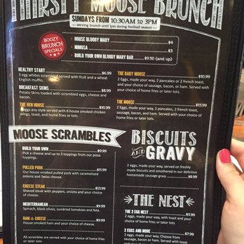 Thirsty Moose Taphouse - Dover - Brunch menu front - American Near Me - Dover, New Hampshire Thirsty Moose Taphouse - Dover - Brunch menu front - American Near Me - Dover, New Hampshire