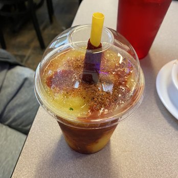 Tacos y Mariscos Ofelia - Mangonada... its not sweet it's different but good - Mexican Near Me - Warner Robins, Georgia