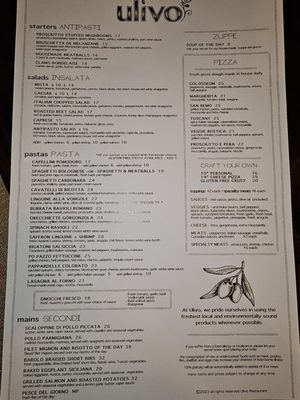 Menu photo 4 Ulivo Restaurant San Diego, CA Menu photo 4 Ulivo Restaurant San Diego, CA