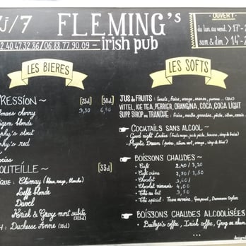 Fleming's - La carte ! - Irish Pub Near Me - Nantes, 44 Fleming's - La carte ! - Irish Pub Near Me - Nantes, 44