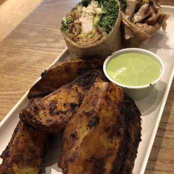 New General Cafe - Lemon chicken wrap and potato wedges - Coffee & Tea Near Me - Winter Park, Florida