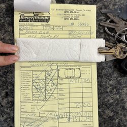 Dick's Towing Service - Tow bill