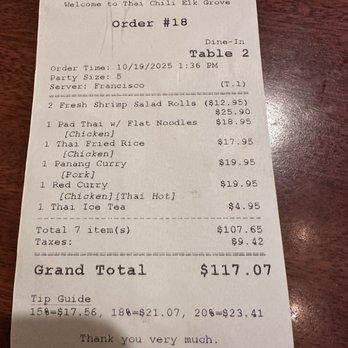 Thai Chili - Fed a hungry family of 5 and had leftovers - Thai Near Me - Elk Grove, California Thai Chili - Fed a hungry family of 5 and had leftovers - Thai Near Me - Elk Grove, California
