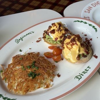 Beginner's Diner - Bacon Avocado Benedict - Diners Near Me - San Diego, California