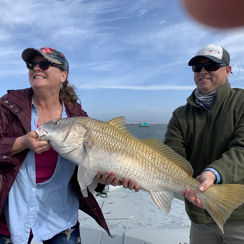 Team Liberty Guide Service - Lisa with Black Drum - Fishing Near Me - Corpus Christi, Texas Team Liberty Guide Service - Lisa with Black Drum - Fishing Near Me - Corpus Christi, Texas