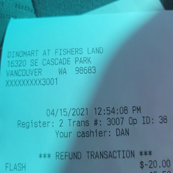 Flash Wash - The receipt given to me by an employee who refused to give me their name, but the receipt says Dan. - Car Wash Near Me - Vancouver, Washington Flash Wash - The receipt given to me by an employee who refused to give me their name, but the receipt says Dan. - Car Wash Near Me - Vancouver, Washington