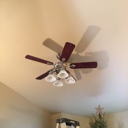 Ceiling fan install for the win. Ceiling fan install for the win.