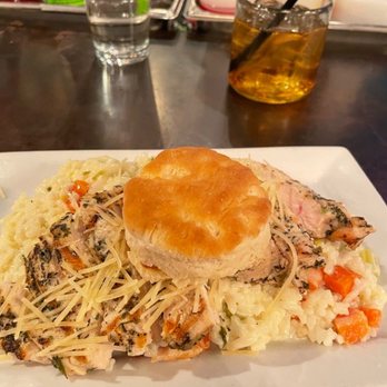 Twisted Fork Grill and Bar - Chicken Pot Pie Risotto - American Near Me - Omaha, Nebraska Twisted Fork Grill and Bar - Chicken Pot Pie Risotto - American Near Me - Omaha, Nebraska