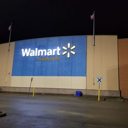 Walmart Supercentre - Storefront at night