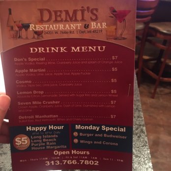 Demi's Restaurant & Bar - The 2nd side - American Near Me - Detroit, Michigan Demi's Restaurant & Bar - The 2nd side - American Near Me - Detroit, Michigan